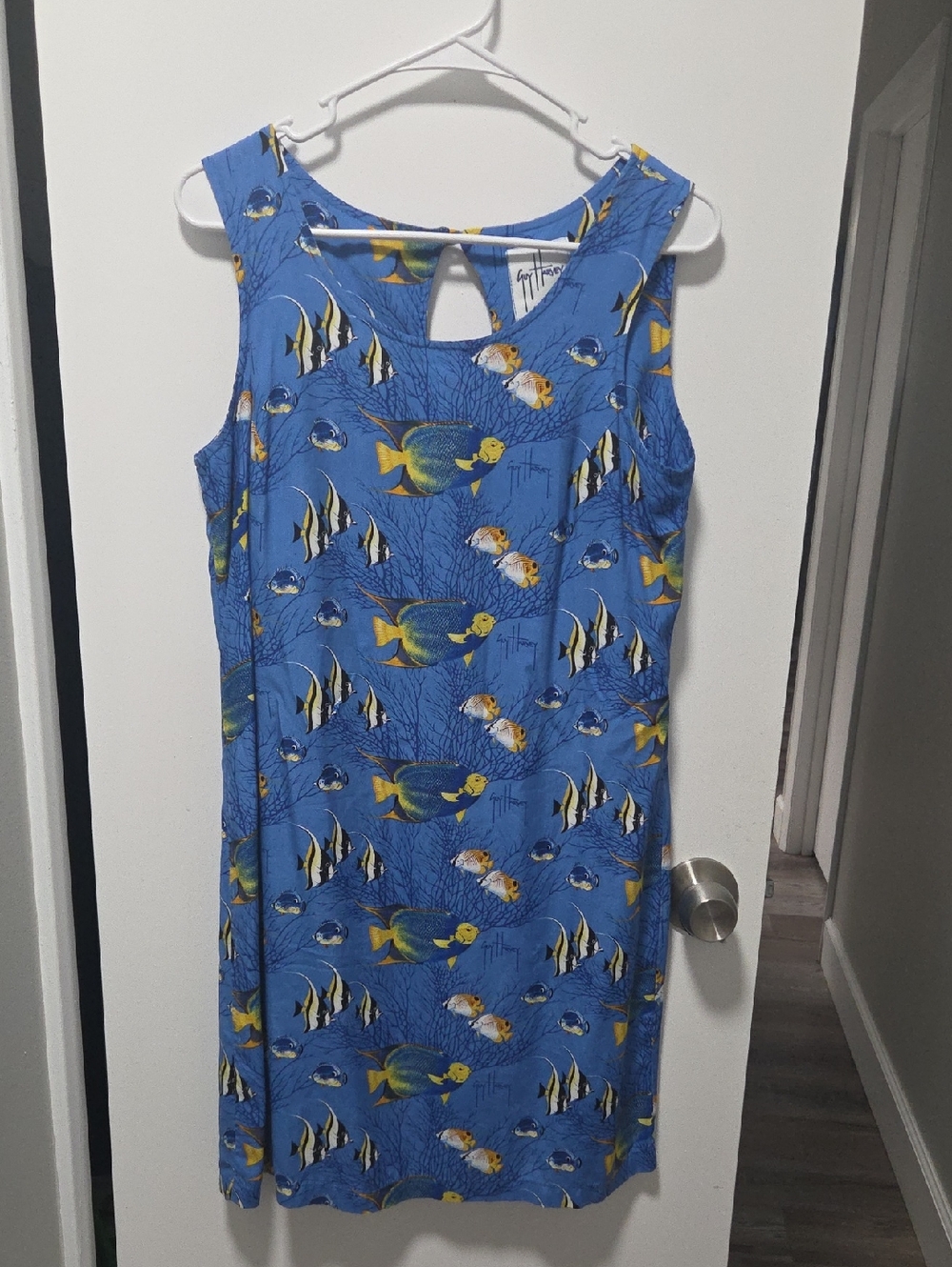 Guy Harvey Blue and Yellow Tropical Fish Dress